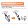 Bohaner 4 Pcs 165 Degree Corner Cabinet Hinges with Damper