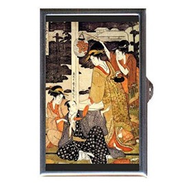 Japan Woodblock Artist Geisha Decorative Pill Box