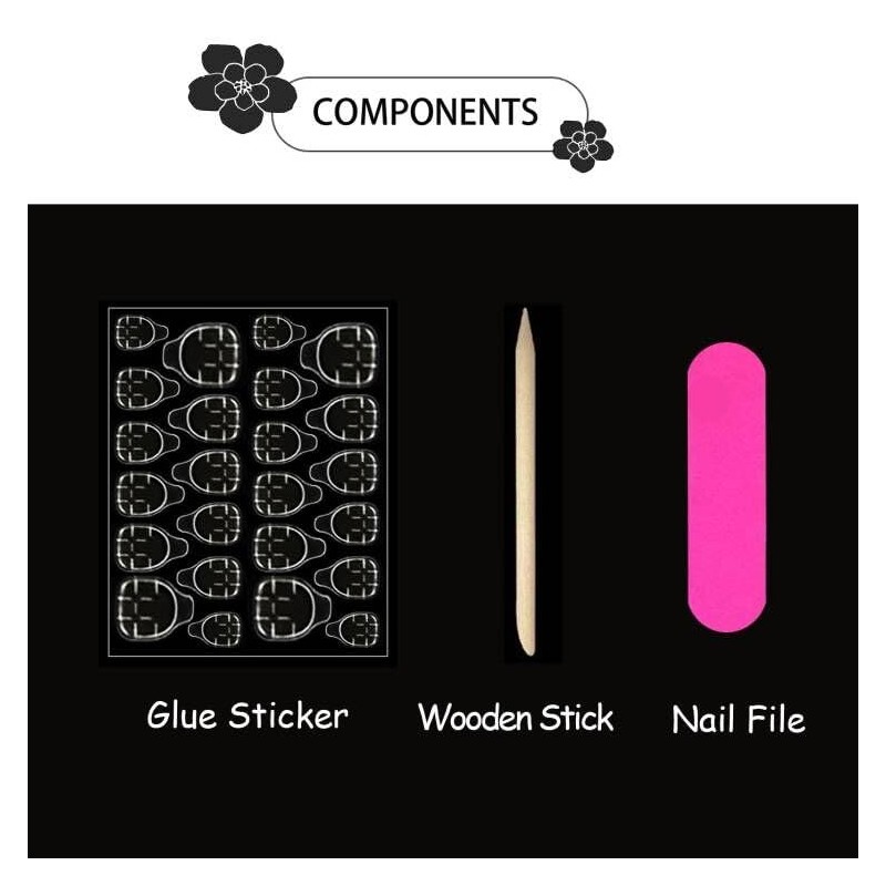 Chrome Press on Toenails‌ Short Square Fake Toe Nails with