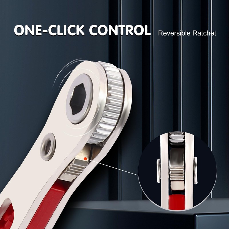 Aeiyiqco 22-in-1 Multi-Functional Ratcheting Screwdriver Set - Right Angle and