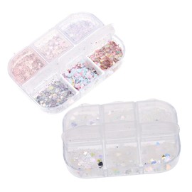 Baluue DIY Nail Art Sequin Kit Fingernail Glitter Sequins Rhinestones Charms for Home Professional Use