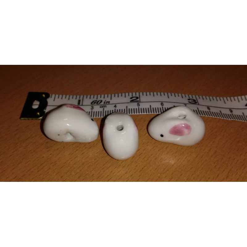 Ceramic Easter bunny rabbit bead