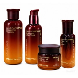 Innisfree Flower Mushroom Vital 4 types (skin + lotion + cream + serum) / 이니스프리 꽃송이버섯 바이탈 4종구성(스킨+로션+크림+세럼)