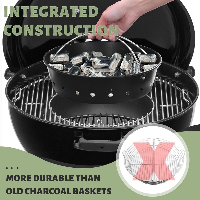 Newly Heavy Duty Carbon Steel Charcoal Ash Basket with Handles