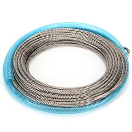 200' Zipline Cable Premium Stainless Steel, 1/4" Thickness for Strength & Flexibility, Weather-Resistant, Corrosion-Proof, Easy Installation, Ideal for Backyard Ziplines, Durable & Long-Lasting