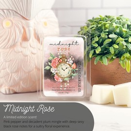 Clean Soy Blend Wax Melts Candle Decor with 50  including holiday favorite fragrances, smokeless fragrance for your home   Freshener Scented - Scent: Midnight Rose