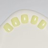 evpct Pale Yellow Glossy Press on Nails Short Square, Glossy