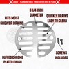 LASCO 03-1243 3-1/4-Inch with 2 Screws Shower Drain Grate, Chrome