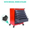 Hirate Threaded Stem Casters 5/16" with Brake, Set of 4
