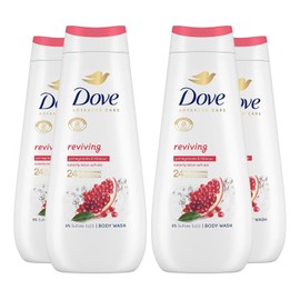 Dove Advanced Care Sulphate Free Body Wash for Women Made with Skin-Natural Nourishers and Micromoisture Provides 24 Hours Renewing Lotion-Soft Softer Skin (Pack of 4, 400ml)