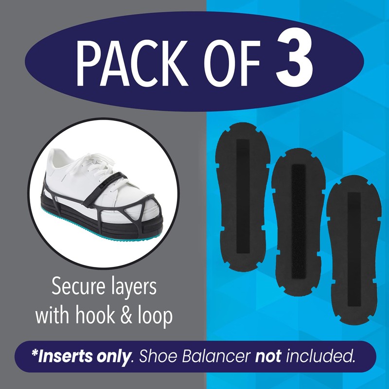 IMPRESA 3 Pack Shoe Inserts for EVENup Balancer/Leveler - 1/4"