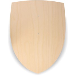 Knight's shield made of 3 mm birch plywood, natural, without handle or loop