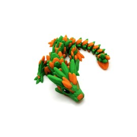 Crystal Dragon Toy - Fidget Toy - Articulating joints - 3d printed in USA - Fun