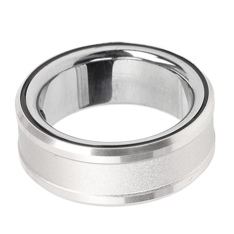 Smart Health Ring Silver Pedometer Waterproof Body Temperature Monitoring Sleep
