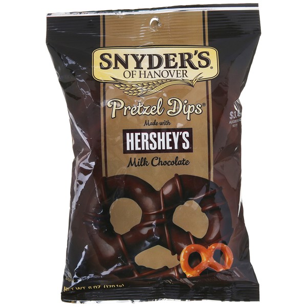 Snyder's of Hanover Pretzels, Milk Chocolate Covered Pretzels, 6 Oz