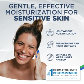 Vanicream Daily Facial Moisturizer With Ceramides and Hyaluronic Acid - Formulated Without Common Irritants for Those with Sensitive Skin, 3 fl oz (Pack of 1)