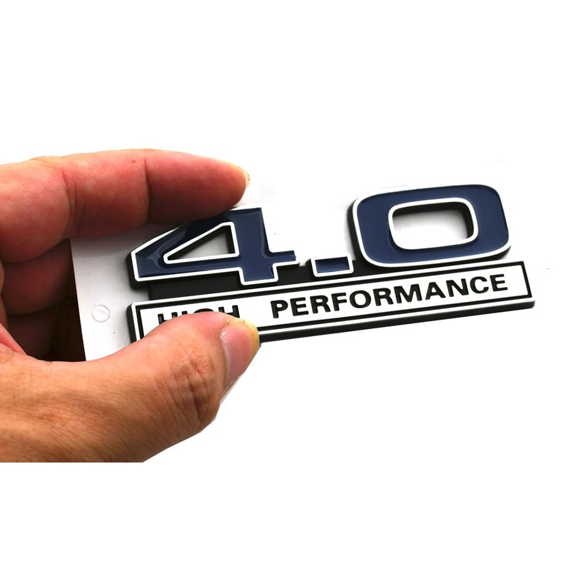 2pcs 4.0 Liter V6 High Performance Engine Emblems Badge 3D