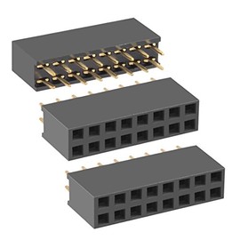 sourcing map Pack of 50 2.54 mm Pitch 2 x 8 Pin Double Row Straight Female Header Pin Header
