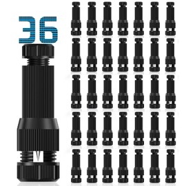 Fntek 36 Pack Low Voltage Landscape Light Wire Connector Outdoor 14-20 Gauge Cable Connectors for Landscape Path Lights Work with Malibu Paradise Moonrays and More