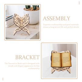 GRIRIW Wooden Quran Holder Extra Large Book Stand Floor Stand for Book Reading