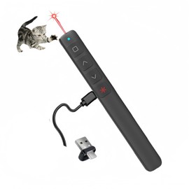 [M Monoie] Wireless Presenter Remote with Red Laser Pointer - Plug and Play USB-C/USB Receiver, 300 ft. Range, Loss Proof Design, and Tactile Buttons for PowerPoint/Keynote, Classroom, Conference Room