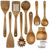 WARMKEY Acacia Wood Kitchen Utensil Set 9PC - Natural Wooden