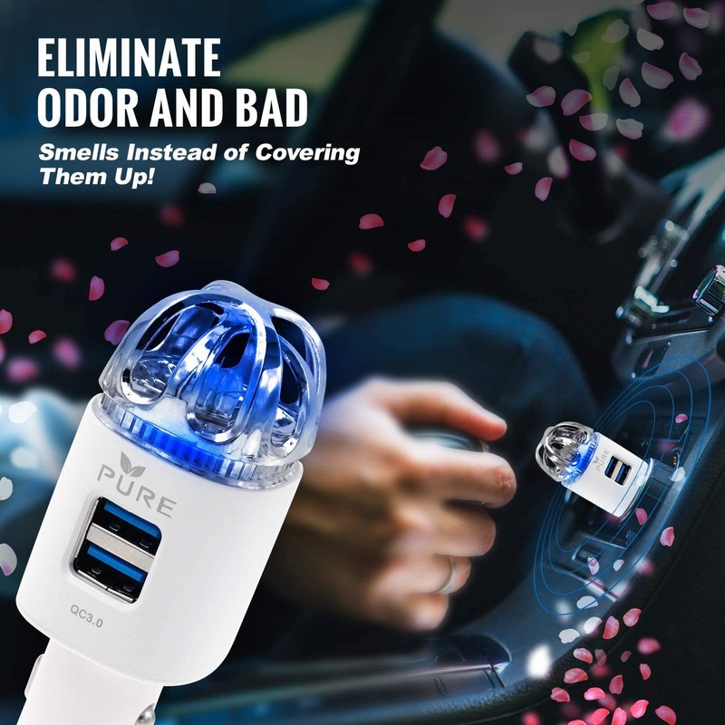 Car Air Purifier 3in1 Premium Stainless Steel HEPA Filter Ionizer