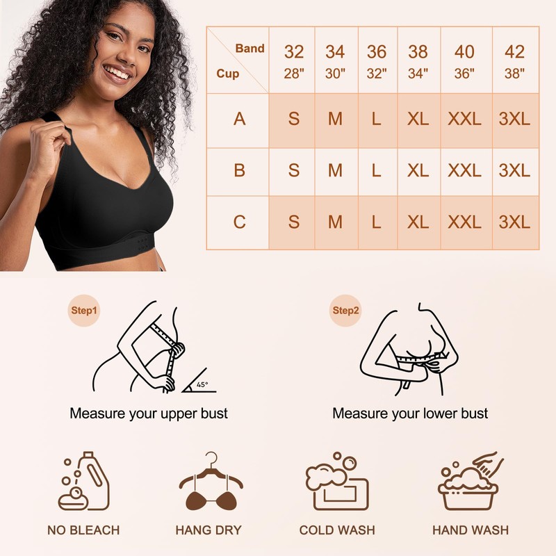 Starmiss Posture Bra for Women Wireless Push Up Bralette Full