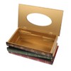 Crafted Retro Wooden Rectangular Paper Cover Case Tissue Box Dispenser