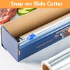 Plastic Wrap Cutter Slide Cutter - Reusable Snap-on Sliding Cutter