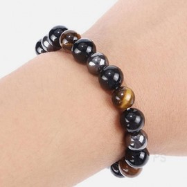 Unique 8mm Obsidian Bracelet for Men and Women Eye-catching Bracelet