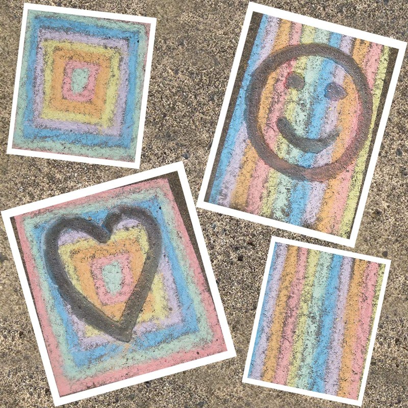 Bright Ideas PK40 Chunky Chalk Sticks, Bright Coloured Playground Chalk