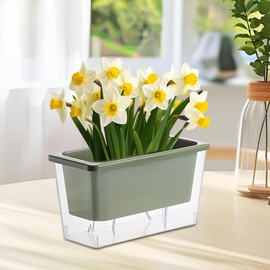 Self-Watering Indoor Planter, Indoor Planter Box, Garden Floral Cultivation Box Small Rectangular for Apartment Garden