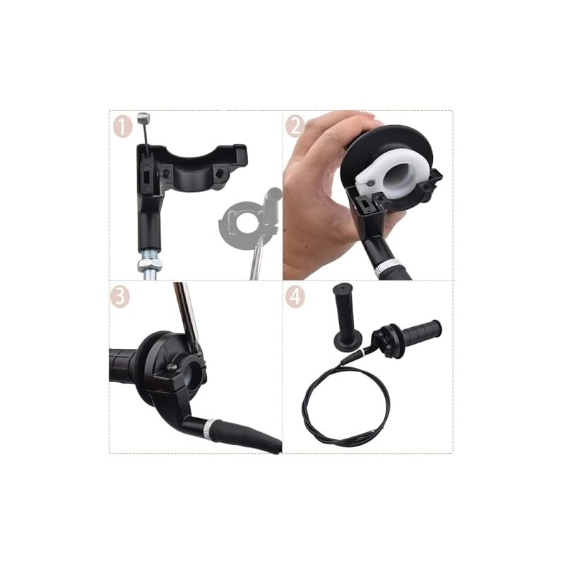 Motorcycle Handlebar Grips, 7/8 Inch 22 mm Motorcycle Throttle Grip,