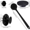 Set de 4 Cepillos de Baño de Silicona con Mango