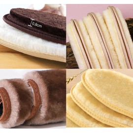 Bellcon 4 Pack Winter Warm Insoles for Men Boots Faux Wool Insoles for Men Slippers Plush Fleece Shoe Inserts for Sneakers and Casual Shoes, Mens 10 M US