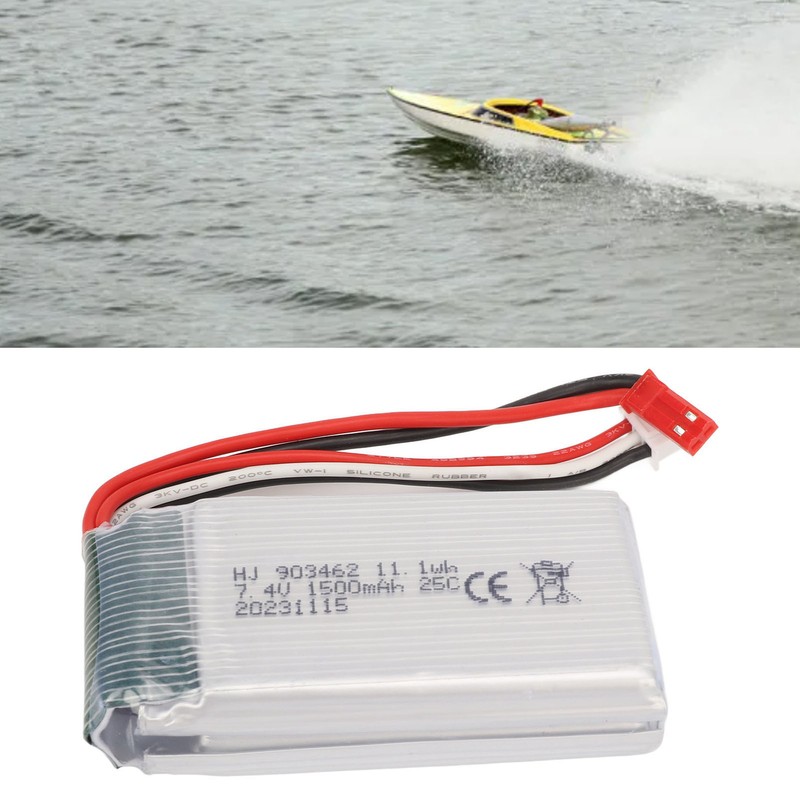 7.4V 1500mAh RC Car Lithium Battery with JST Plug 903462