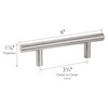 Design House 564641 Solid Cabinet 3-3/4-Inch Center Drawer Pulls Modern