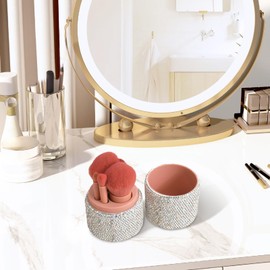 Travel Makeup Brushes | 5 Pieces Small Cosmetic Brushes Travel Brush Set,Compact Makeup Brush Kit Cosmetic Brushes Kit for Eyeshadow Powder Foundation