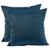 TangDepot Pack of 2 Solid Velvet Throw Pillow Covers, Cushion