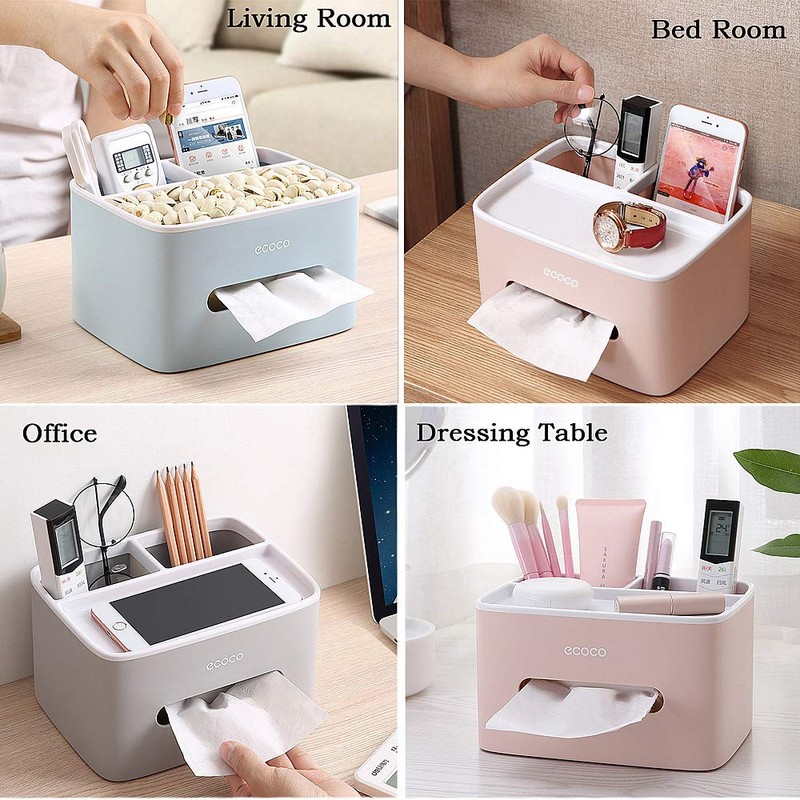 Stylish Multifunctional Tissue Holder Rectangular Tissue Box Napkin Holder for