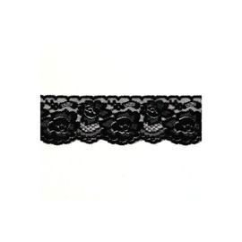 Ichii Shoten Raschel Lace Flower 4.5cm Width 20m Roll Black RL7221-09