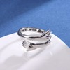 YADOCA 925 Sterling Silver Hug Ring for Women Adjustable Hugging