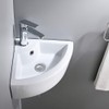 Small Corner Wall Mount Bathroom Sink and Faucet Combo -
