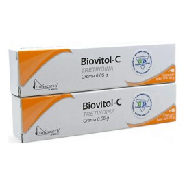 2 Biovitol-c Tretinoína Crema 0.05% C/20 G Bioresearch Todo Tipo De Piel Noche