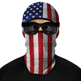 ShopINess Unisex Adult Winter Balaclava - USA Flag, multicoloured