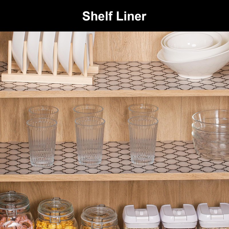 Cooyes Shelf Liner, Non Adhesive Drawer and Cabinet Liner, EVA