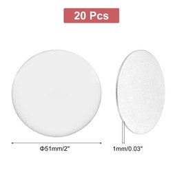 MECCANIXITY 30Pcs Stainless Steel Disc Blank Stamping Tag Engraved Stainless Steel Round Charm Pendant 1mm(T) 51mm/2" for Pendant Bracelet Necklace Jewelry Making Earring