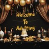 Meowoo Pre-Strung Milestone Party Banner - Welcome to Adulting -