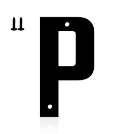 Ya_chtttwo Metal House Numbers,3" Black Metal Modern Door Garden Mailbox Apartments Outside Farm Decorative Letters House Numbers with Nail Kit Visibility Signage(Black-P)